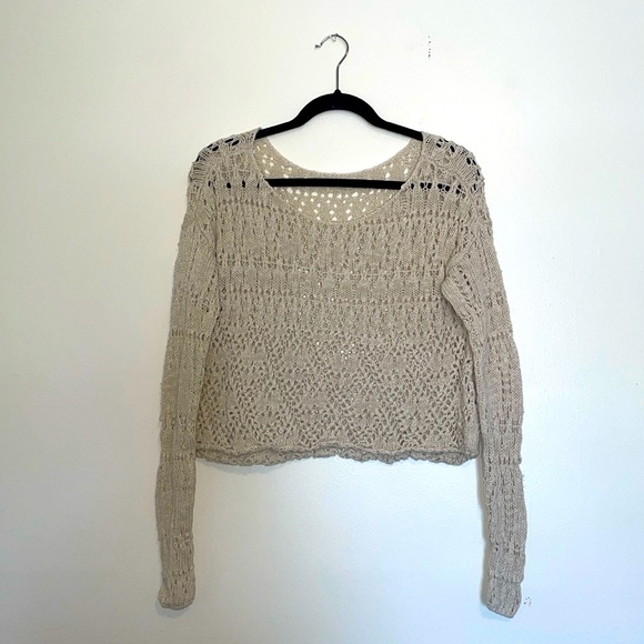 Abercrombie & Fitch Sweaters - Abercrombie | Cream Knit Semi Cropped Sweater